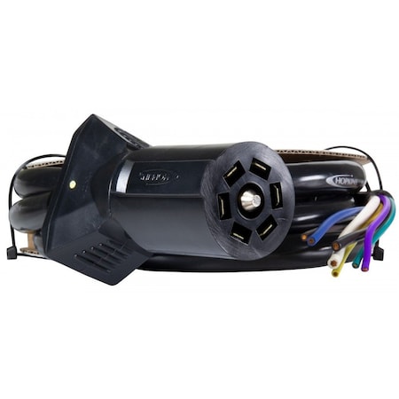 Hopkins LED TEST 7 BLADE MOLDED CONNECTOR W/ CABLE, SAE WIRING, 6 (RETAIL PACK 20285